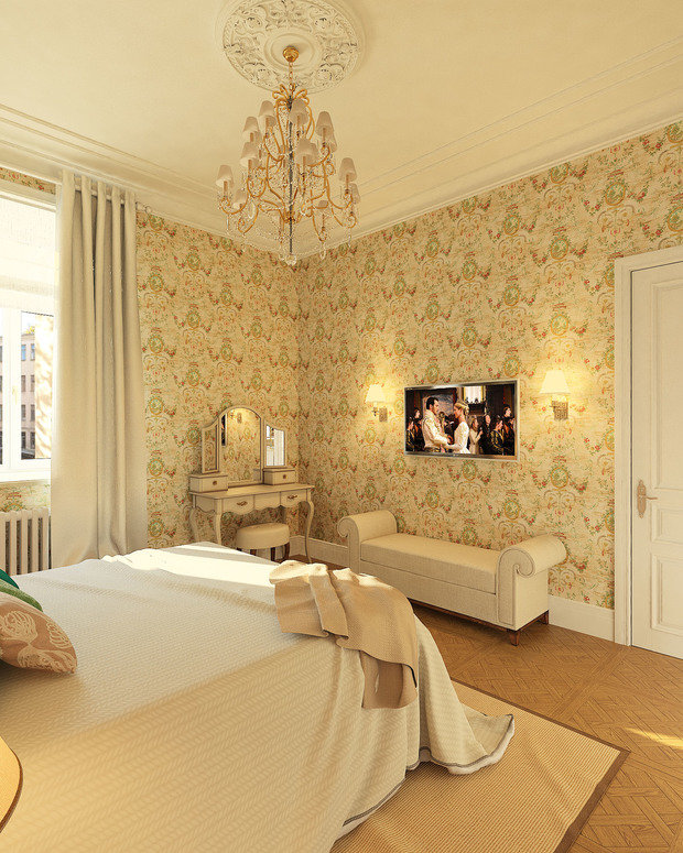 Фото из портфолио "Нескучная классика". Квартира для мамы и дочки. – фотографии дизайна интерьеров на INMYROOM