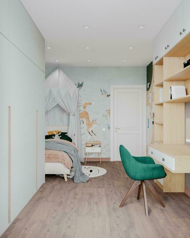 Фотография: Детская в стиле Скандинавский, Современный, Эклектика, Квартира, Проект недели, Санкт-Петербург, Монолитный дом, 3 комнаты, 60-90 метров, VizDiz, Илона Ореховская – фото на INMYROOM