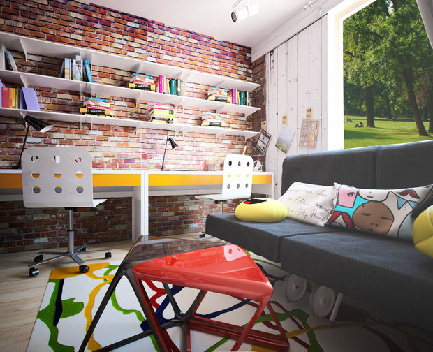 Фотография: Детская в стиле Лофт, Квартира, Дом, Дома и квартиры, Проект недели – фото на INMYROOM