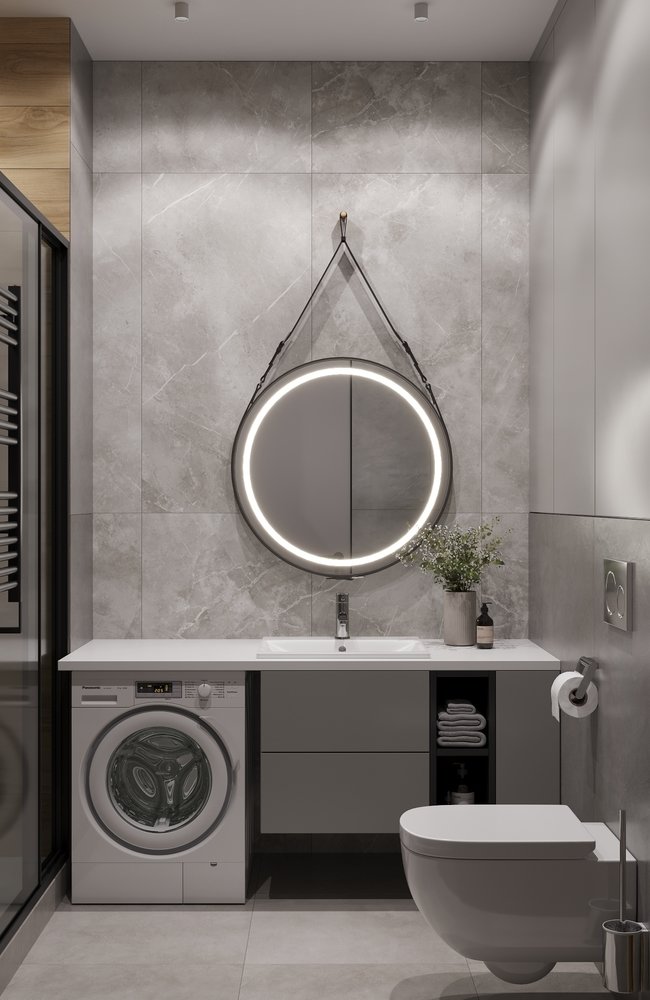 Фотография: Ванная в стиле Современный, Квартира, Проект недели, Москва, 1 комната, 40-60 метров, Deus of House – фото на INMYROOM Фотография: Ванная в стиле Современный, Квартира, Проект недели, Москва, 1 комната, 40-60 метров, Deus of House – фото на INMYROOM