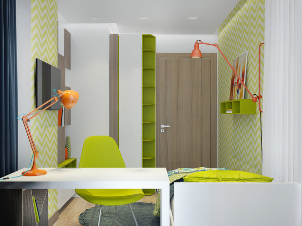 Фото из портфолио Детская"Салатовое счастье" – фотографии дизайна интерьеров на INMYROOM