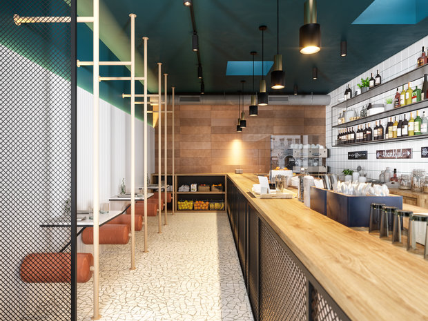 Фото из портфолио Кафе-бар "HAT" – фотографии дизайна интерьеров на INMYROOM