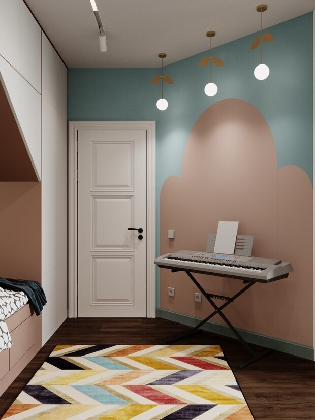 Фотография: Детская в стиле Современный, Эклектика, Квартира, Проект недели, Санкт-Петербург, 4 и больше, Более 90 метров, Монолитно-кирпичный, VizDiz, Илона Ореховская – фото на INMYROOM