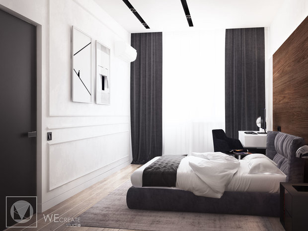 Фото из портфолио Квартира в тёмных тонах – фотографии дизайна интерьеров на INMYROOM