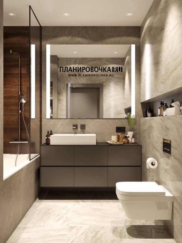 Фото из портфолио ЖК "ГУСАРСКАЯ БАЛЛАДА", САНУЗЕЛ 4,2 М2 – фотографии дизайна интерьеров на INMYROOM