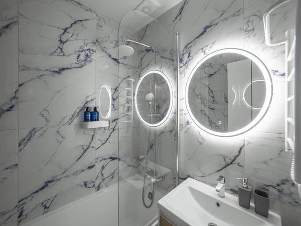 Фотография: Ванная в стиле Современный, Минимализм, Квартира, Проект недели, Подольск, 1 комната, до 40 метров, Мария Соколова – фото на INMYROOM