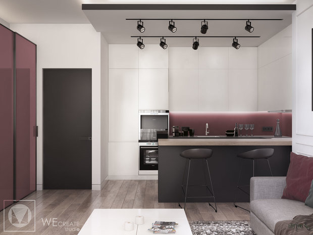 Фото из портфолио Квартира в тёмных тонах – фотографии дизайна интерьеров на INMYROOM