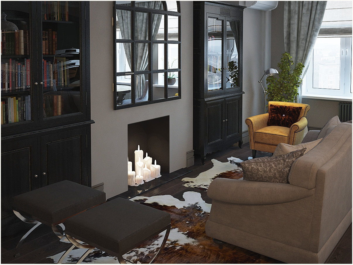 Фотография: Гостиная в стиле Прованс и Кантри, Скандинавский, Квартира, Цвет в интерьере, Дома и квартиры, Проект недели, Серый – фото на INMYROOM