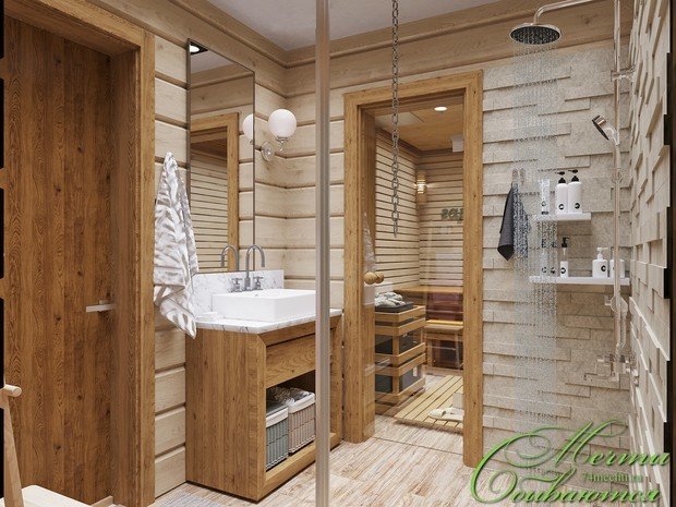 Фото из портфолио Баня как территория отдыха – фотографии дизайна интерьеров на INMYROOM