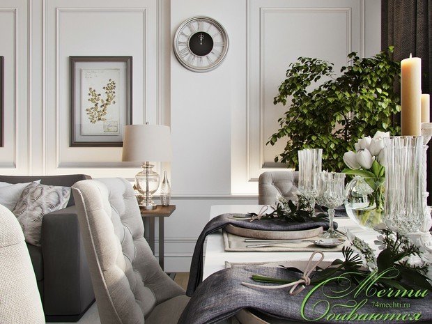 Фото из портфолио Гостиная в стиле лёгкой классики – фотографии дизайна интерьеров на INMYROOM