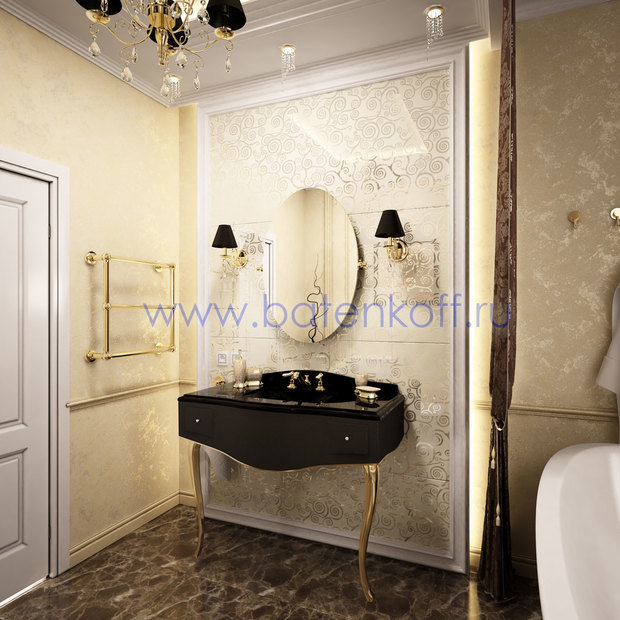 Фото из портфолио Дизайн проект классической ванной комнаты в Сысерти – фотографии дизайна интерьеров на InMyRoom.ru