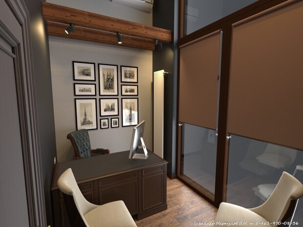 Фото из портфолио Дизайн проект кабинета – фотографии дизайна интерьеров на INMYROOM