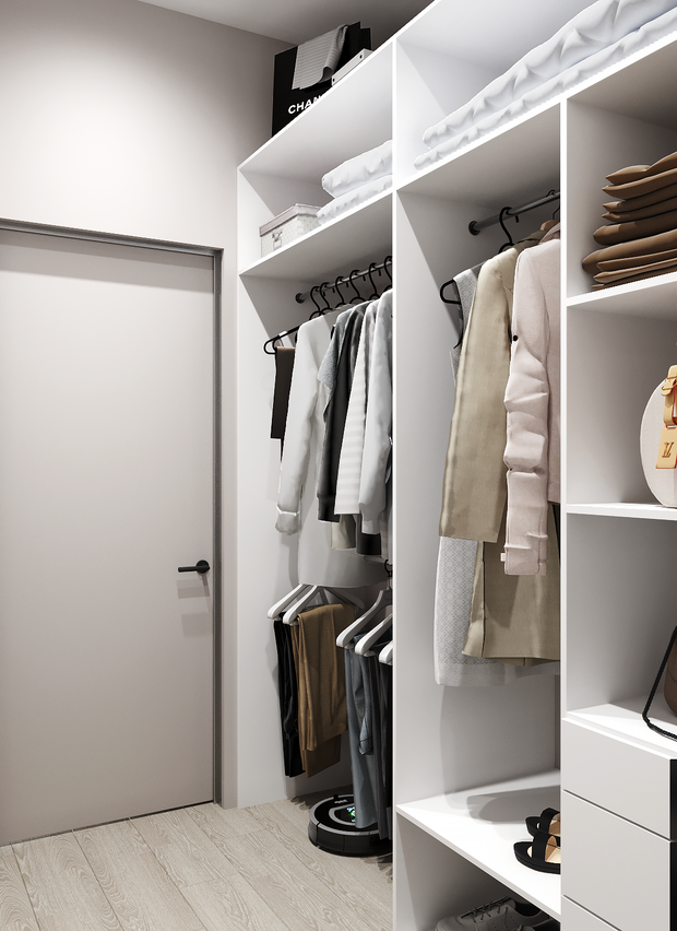 Фотография: Гардеробная в стиле Современный, Квартира, Проект недели, Москва, 4 и больше, Более 90 метров, Texture Design – фото на INMYROOM
