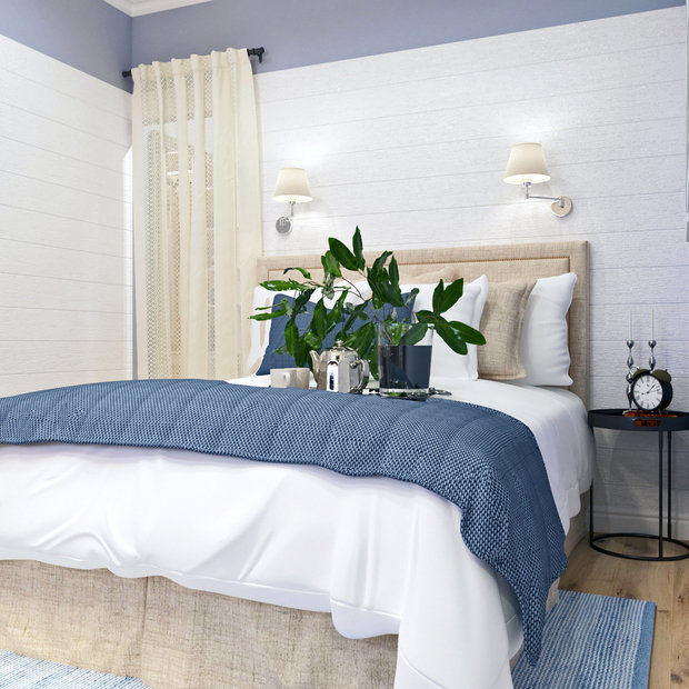 Фотография: Спальня в стиле Прованс и Кантри, Дом, Проект недели, Дом и дача, Новосибирск, Таунхаус, Кирпичный дом, 4 и больше, 60-90 метров, Полина Степанова – фото на INMYROOM