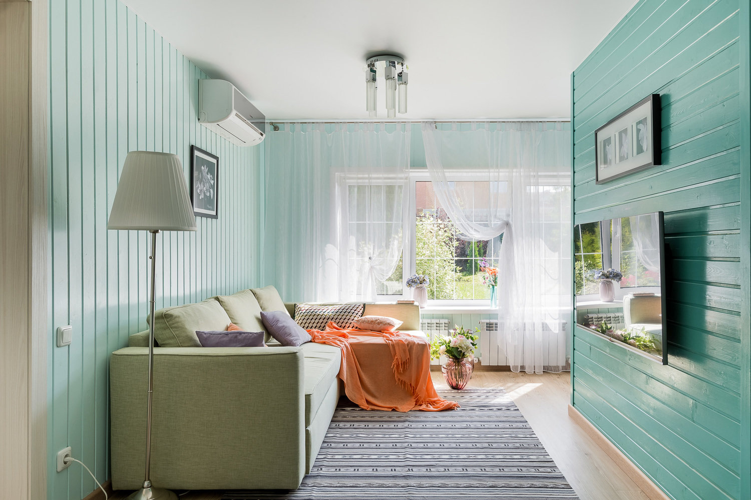 Фотография: Гостиная в стиле Современный, Скандинавский, Проект недели, Дача, Самара, 3 комнаты, 40-60 метров, Елена Сергеева – фото на INMYROOM