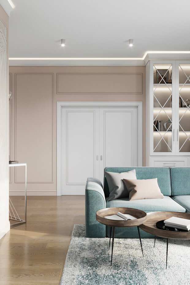 Фотография: Гостиная в стиле Классический, Современный, Дом, Проект недели, Дом и дача, 4 и больше, Более 90 метров, Нижегородская область, Ольга Матренина – фото на INMYROOM