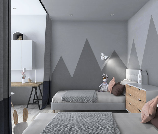 Фотография: Детская в стиле Скандинавский, Квартира, Проект недели, Балашиха, Монолитный дом, 4 и больше, Более 90 метров, Нина Шуберт – фото на INMYROOM