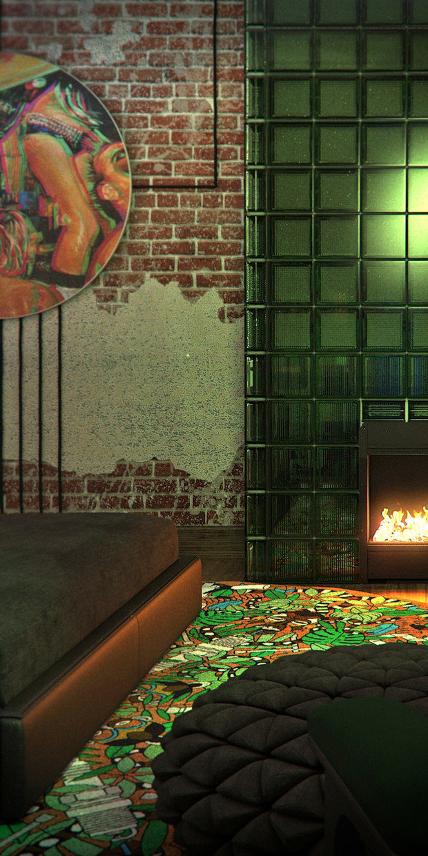 Фотография: Спальня в стиле Лофт, Квартира, Студия, Проект недели, Кирпичный дом, 60-90 метров, Надя Федорович – фото на INMYROOM