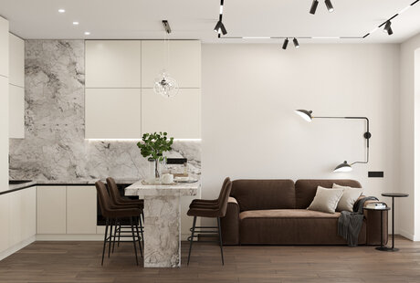 Интерьер в темных тонах 