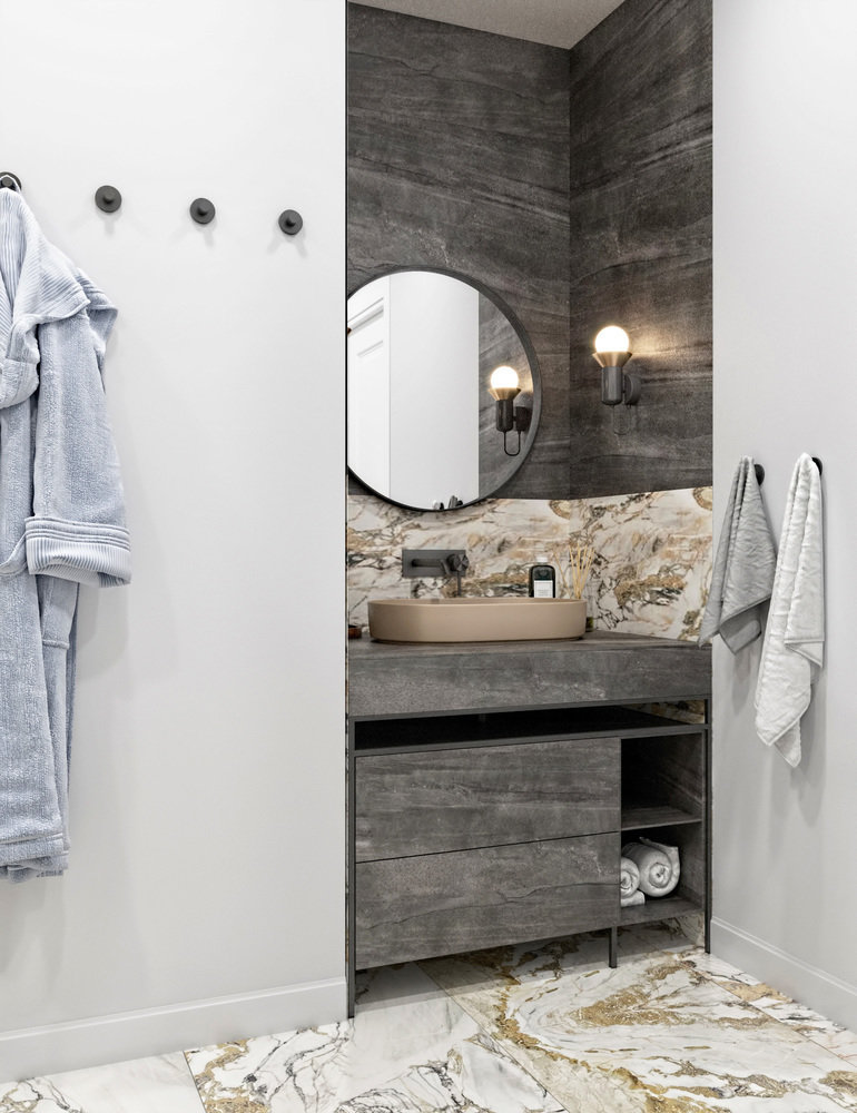 Фотография: Ванная в стиле Современный, Эклектика, Квартира, Проект дня, Санкт-Петербург, Татьяна Безверхая, 4 и больше, Более 90 метров, TB Design – фото на INMYROOM