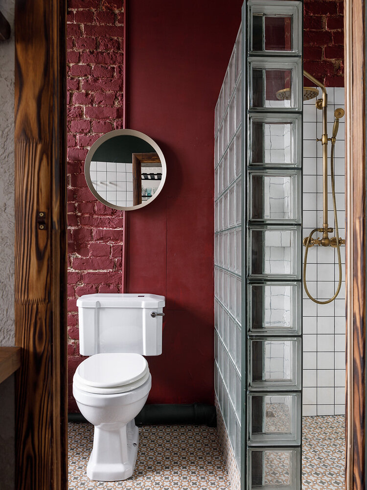Фотография: Ванная в стиле Лофт, Малогабаритная квартира, Квартира, Студия, Проект недели, Санкт-Петербург, Кирпичный дом, до 40 метров, SeraphimDSGN, Серафима Гавриленко – фото на INMYROOM Фотография: Ванная в стиле Лофт, Малогабаритная квартира, Квартира, Студия, Проект недели, Санкт-Петербург, Кирпичный дом, до 40 метров, SeraphimDSGN, Серафима Гавриленко – фото на INMYROOM