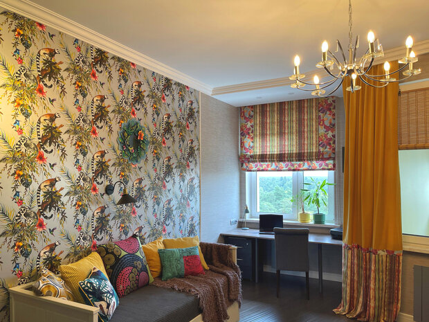 Фотография: Кабинет в стиле Современный, Эклектика, Квартира, Проект дня, Московская область, Монолитный дом, 3 комнаты, 60-90 метров, Жуковский, Мария Чикунова – фото на INMYROOM