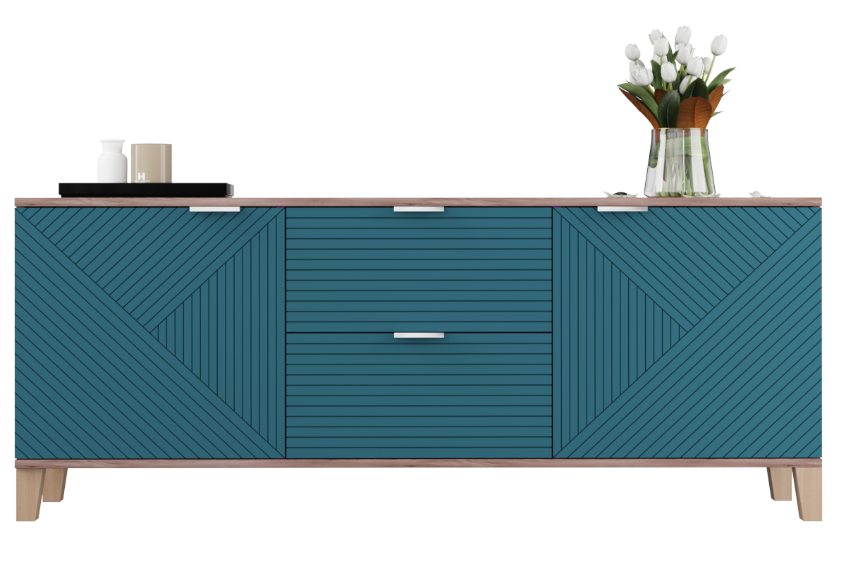 Комод Марвин синего цвета