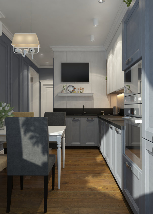 Фото из портфолио Современная классика в городской квартире – фотографии дизайна интерьеров на INMYROOM