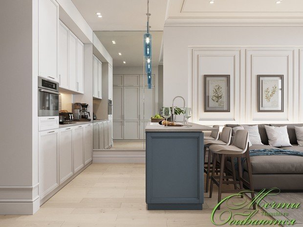 Фото из портфолио Гостиная в стиле лёгкой классики – фотографии дизайна интерьеров на INMYROOM