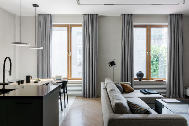 Фотография: Кухня и столовая в стиле Современный, Минимализм, Квартира, Проект недели, Москва, 4 и больше, Более 90 метров, DSGN HUB – фото на INMYROOM