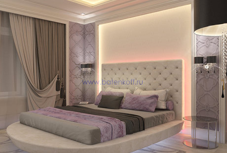 Дизайн проект спальни в ардеко в ЖК Тихвин от Батенькофф 