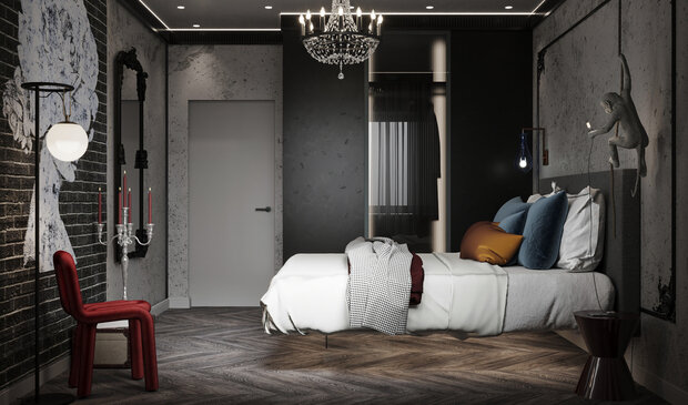 Фото из портфолио Спальня в стиле лофт – фотографии дизайна интерьеров на INMYROOM
