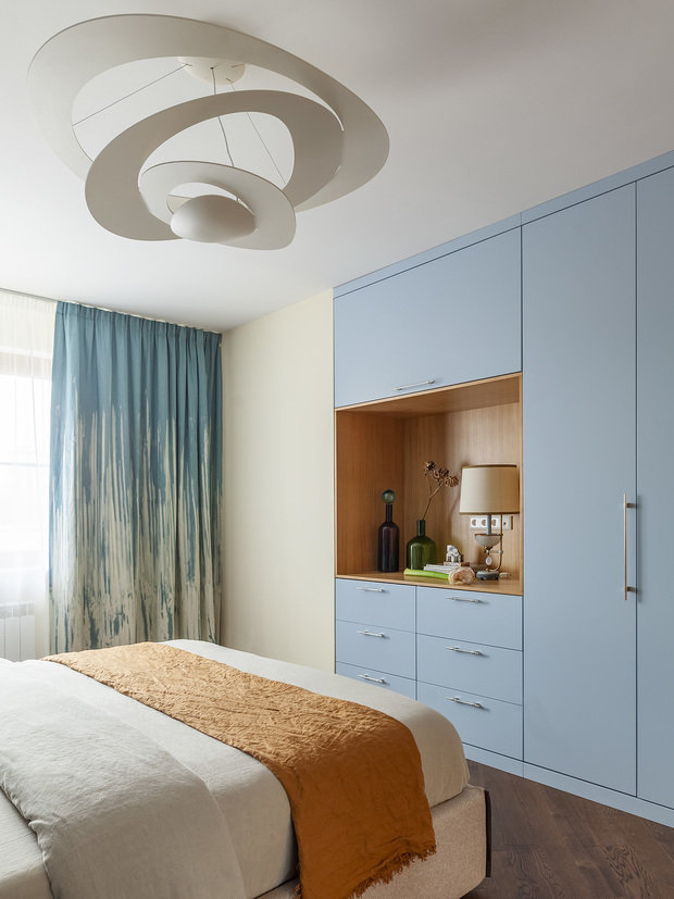 Фотография: Спальня в стиле Современный, Восточный, Квартира, Проект недели, Москва, Юлия Веселова, 3 комнаты, Более 90 метров – фото на INMYROOM