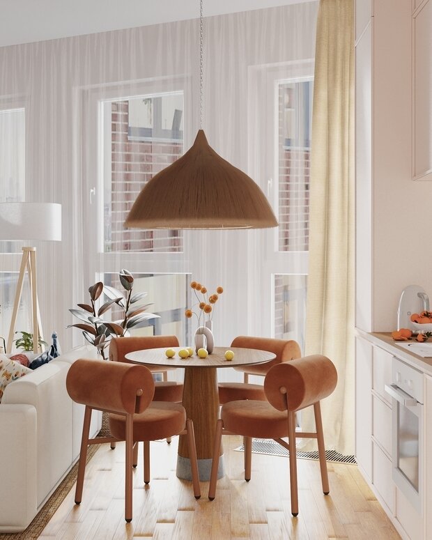 Фотография: Кухня и столовая в стиле Современный, Эко, Бохо, Квартира, Проект дня, Москва, 3 комнаты, 60-90 метров, terracotta.buro, Илона Рафикова – фото на INMYROOM