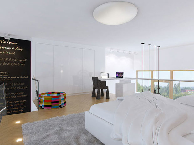 Фото из портфолио Дизайн интерьера двухуровневой квартиры в стиле loft – фотографии дизайна интерьеров на INMYROOM