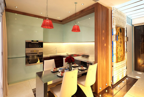 Столовая-кухня, стиль модерн