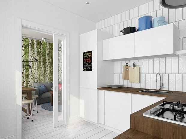 Фото из портфолио Квартира в скандинавском стиле – фотографии дизайна интерьеров на INMYROOM