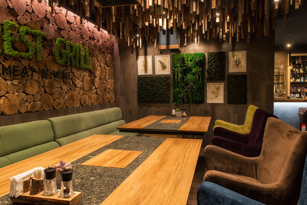 Фото из портфолио Дизайнер интерьера Курск. Ресторан FOREST GRILL – фотографии дизайна интерьеров на INMYROOM