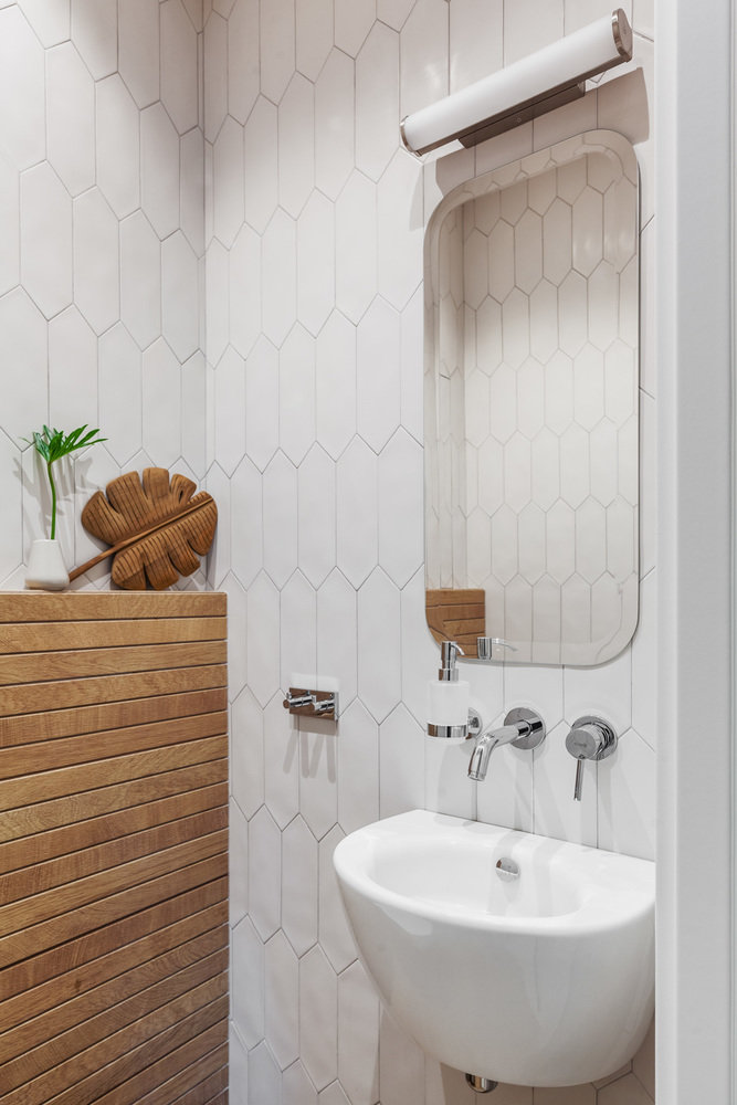 Фотография: Ванная в стиле Современный, Скандинавский, Квартира, Проект недели, Москва, Монолитный дом, 2 комнаты, 40-60 метров, Anddesign, Александра Дашкевич, Наталья Каримова, ЖК I’am – фото на INMYROOM