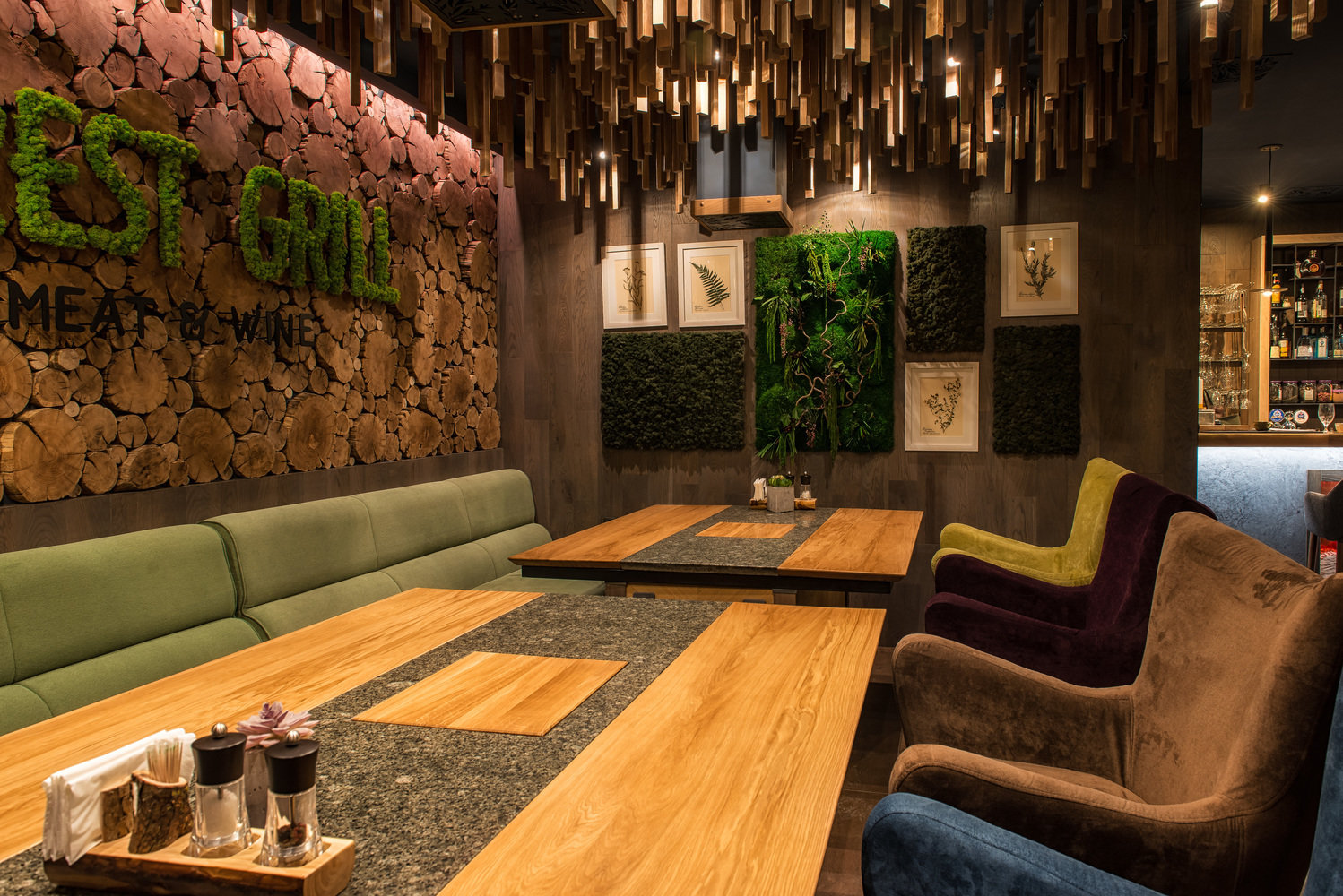 Фото из портфолио Дизайнер интерьера Курск. Ресторан FOREST GRILL – фотографии дизайна интерьеров на INMYROOM