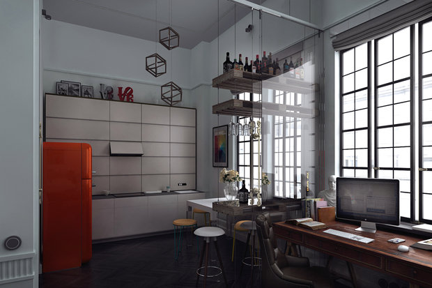 Фотография: Кухня и столовая в стиле Эклектика, Квартира, Дома и квартиры, Проект недели – фото на INMYROOM