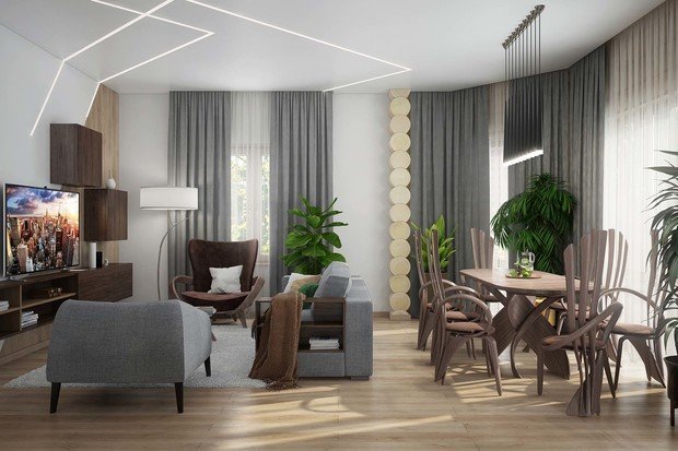 Фото из портфолио Коттедж/сруб – фотографии дизайна интерьеров на INMYROOM