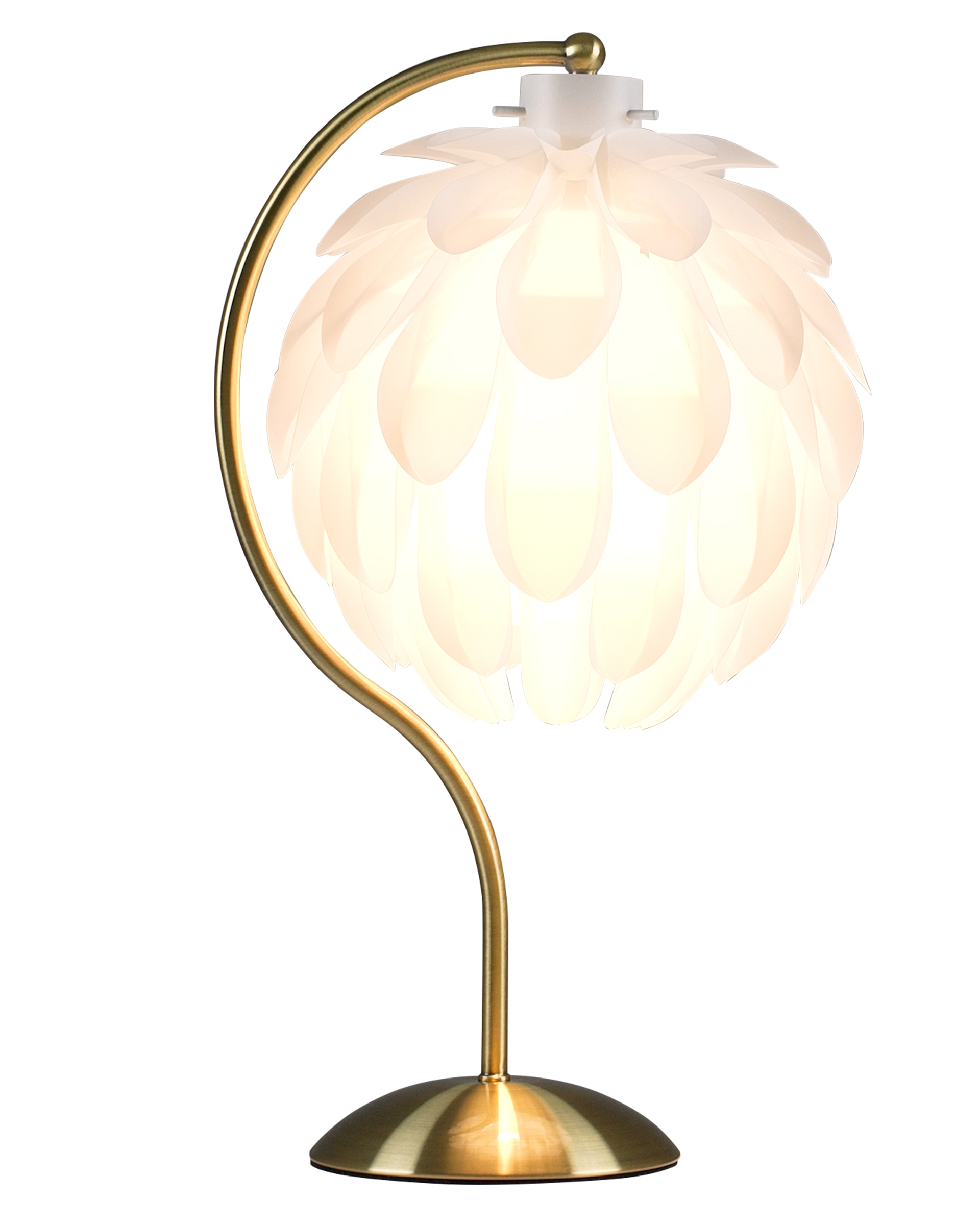 Лампа настольная Flake V11012-T бело-золотого цвета