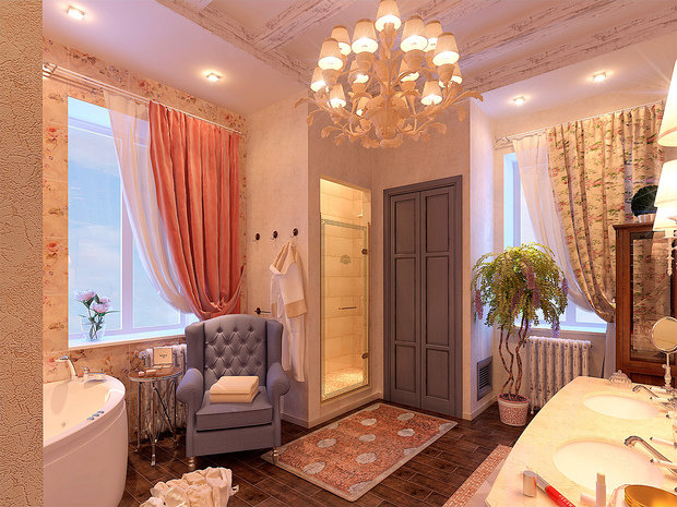 Фотография: Ванная в стиле Прованс и Кантри – фото на InMyRoom.ru