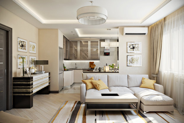 Фото из портфолио Гостиная в стиле неоклассики – фотографии дизайна интерьеров на INMYROOM