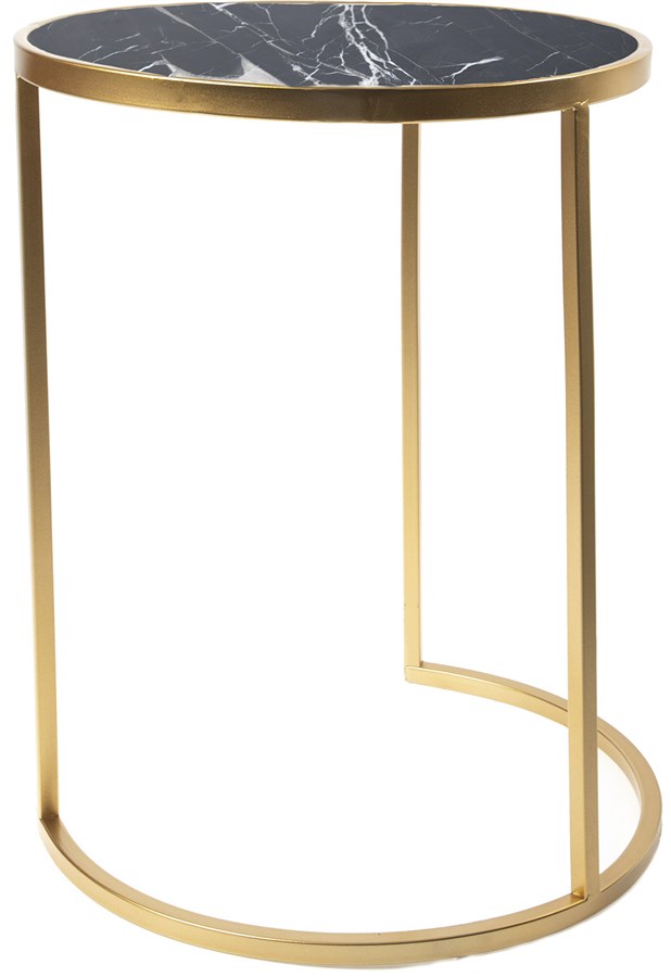 Кофейный стол с чёрным мрамором