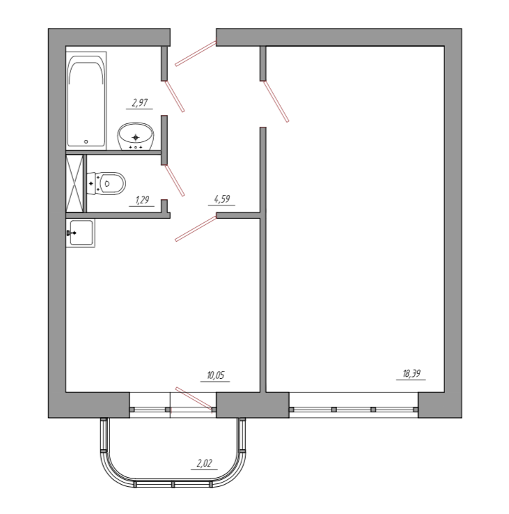 Обмерный план Обмерный план