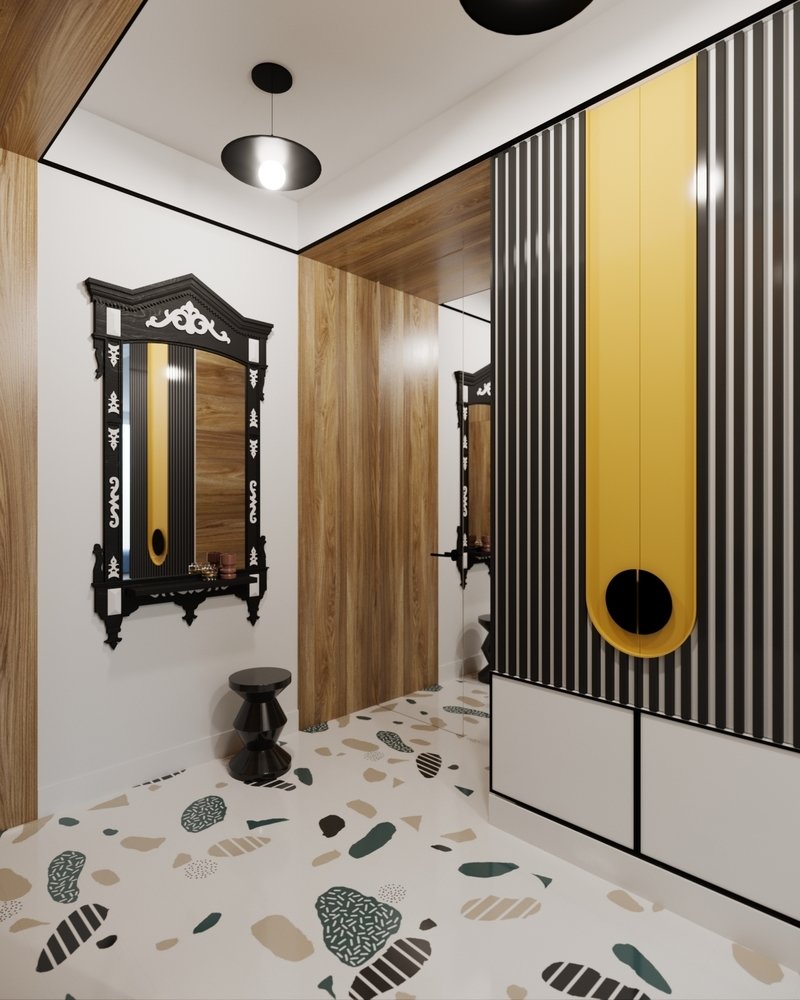 Фотография: Прихожая в стиле Современный, Эклектика, Квартира, Проект недели, Estima, Монолитный дом, Дарья Василькова, 3 комнаты, 60-90 метров, Art Group – фото на INMYROOM