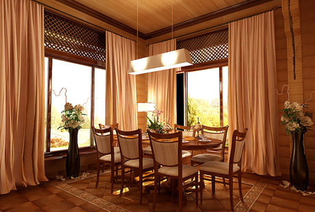 Столовая в деревенском стиле