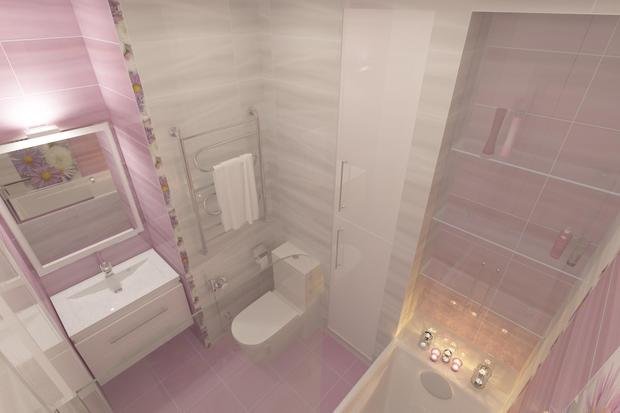 Фото из портфолио ванная в сиреневых тонах – фотографии дизайна интерьеров на INMYROOM